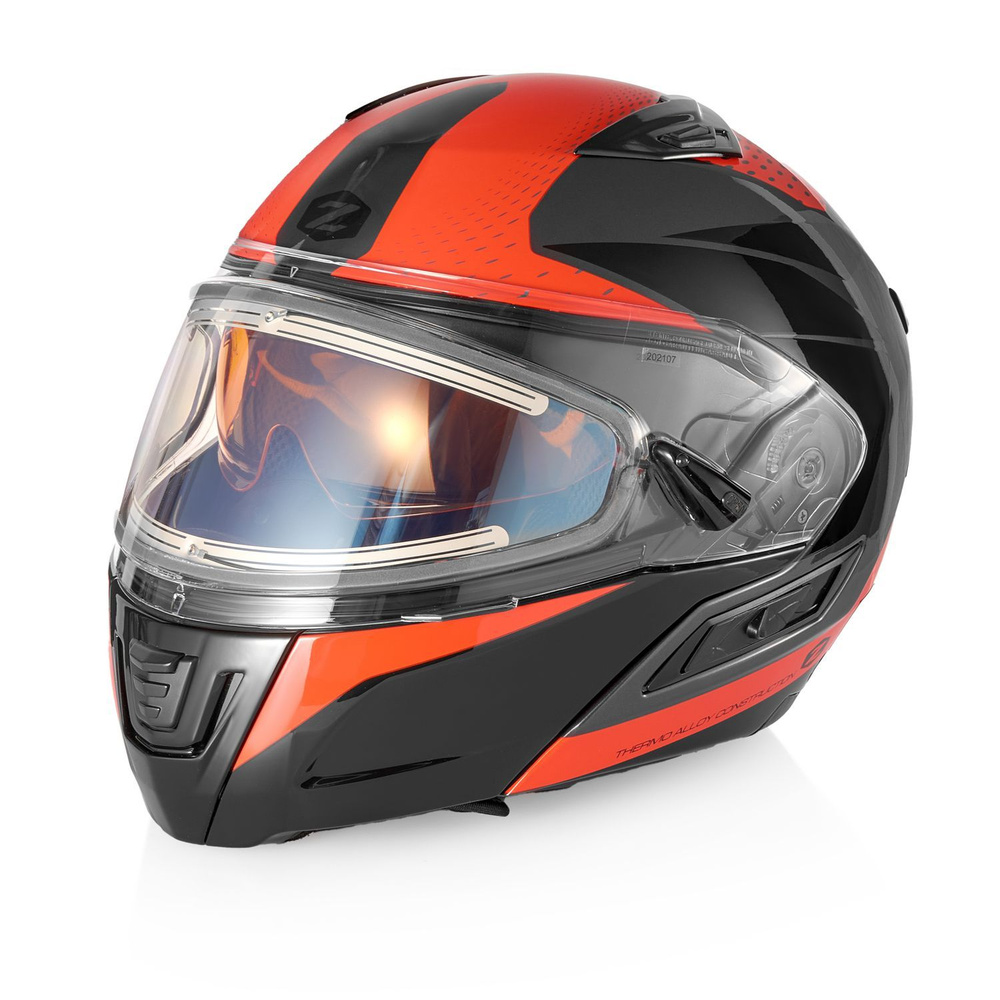 Шлем снегоходный ZOX Condor Parkway, стекло с электроподогревом, глянец, красный/черный, размер XL  #1