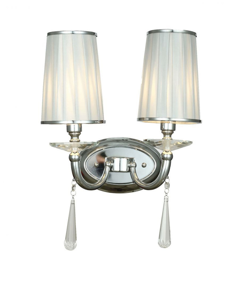 Бра серебряный из металла Lumina Deco Fabione LDW 1200-2W CHR #1