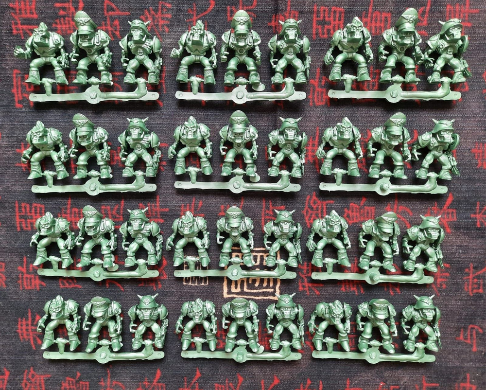 Солдатики Роботы Отряд Фобос Технолог, Битвы Фэнтези зеленый. 12 наборов в комплекте, 36 шт.  #1