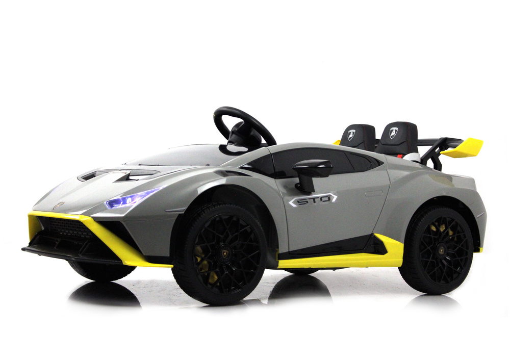 Детский электромобиль RiverToys Lamborghini Hurac n STO (E888EE) серый с дистанционным управлением  #1