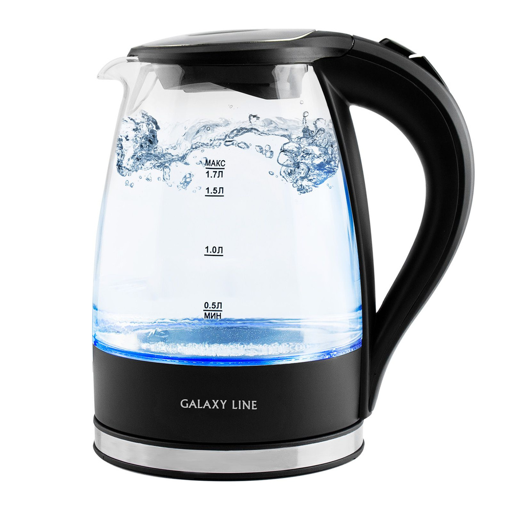 GALAXY Электрический чайник Чайник электрический Galaxy LINE GL 0552 1,7л, прозрачный  #1