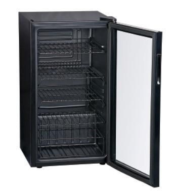 Шкаф холодильный со стеклом COOLEQ TBC-85 черный, мини-холодильник однокамерный для напитков  #1
