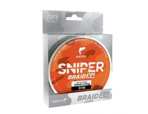 Плетеный шнур Salmo Sniper BRAID Army Green 091/020, 9,98кг #1