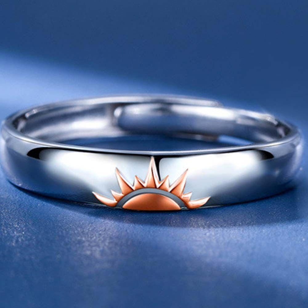 Парное кольцо "Солнце" / Безразмерное Регулируемое #1