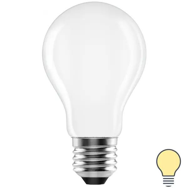 Лампа светодиодная Lexman E27 220-240 В 5 Вт груша матовая 600 лм теплый белый свет  #1