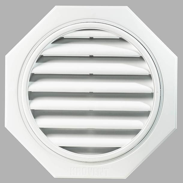 Вентиляционное окно для чердака Krovent 55*55 см, белое RAL 9003, решетка для вентиляции пластиковая #1