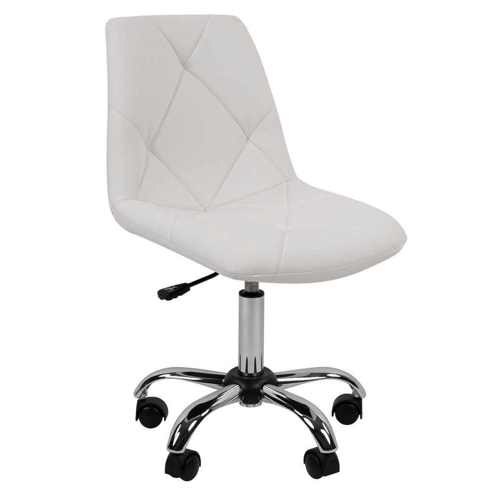 Компьютерное кресло для дома и офиса без подлокотников CHAIRMAN 002, экокожа, белый  #1