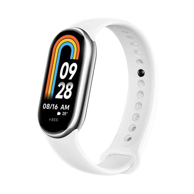 Ремешок для Xiaomi mi band 8 силиконовый белый #1