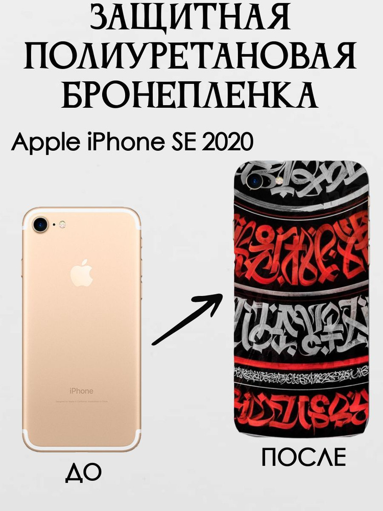 Полиуретановая противоударная защитная плёнка на корпус для Apple iPhone SE2020 /Самовосстанавливающаяся #1