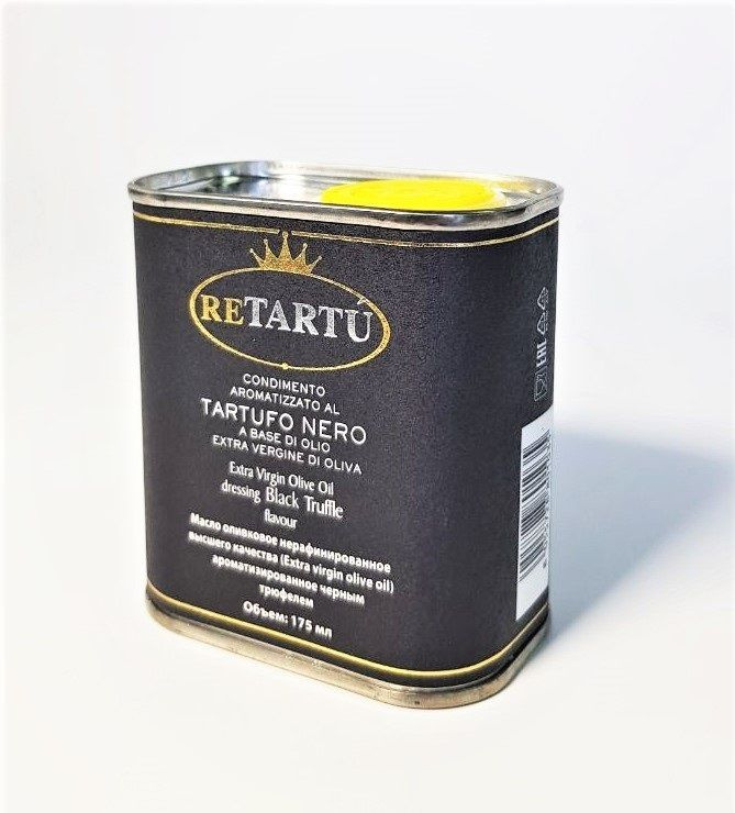 Масло оливковое Extra Vergine ароматизированное черным трюфелем, RETARTU, 175 мл (ж/б), Италия  #1