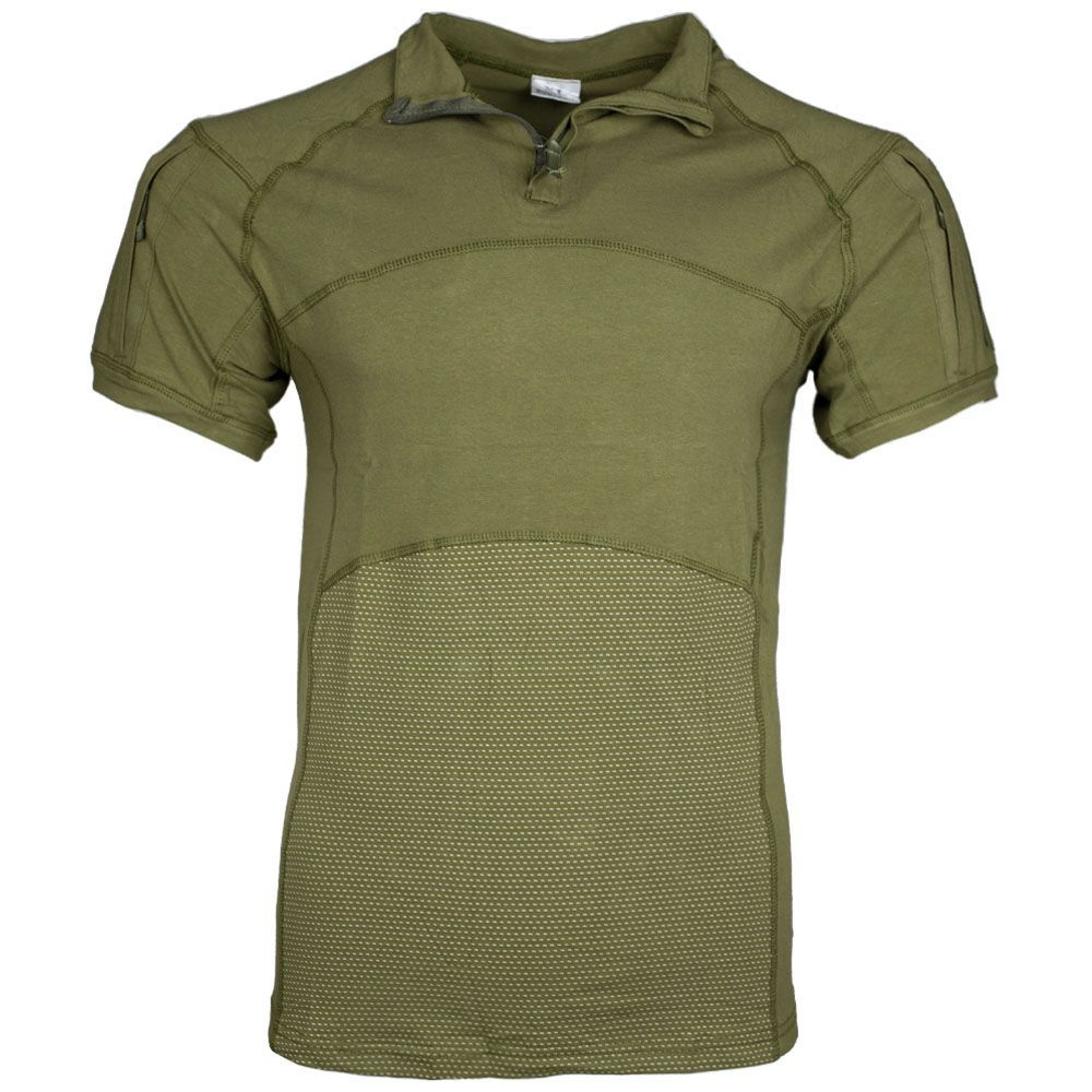 Футболка (тактическая рубашка с коротким рукавом) военная с перфорированными вставками и карманом на #1