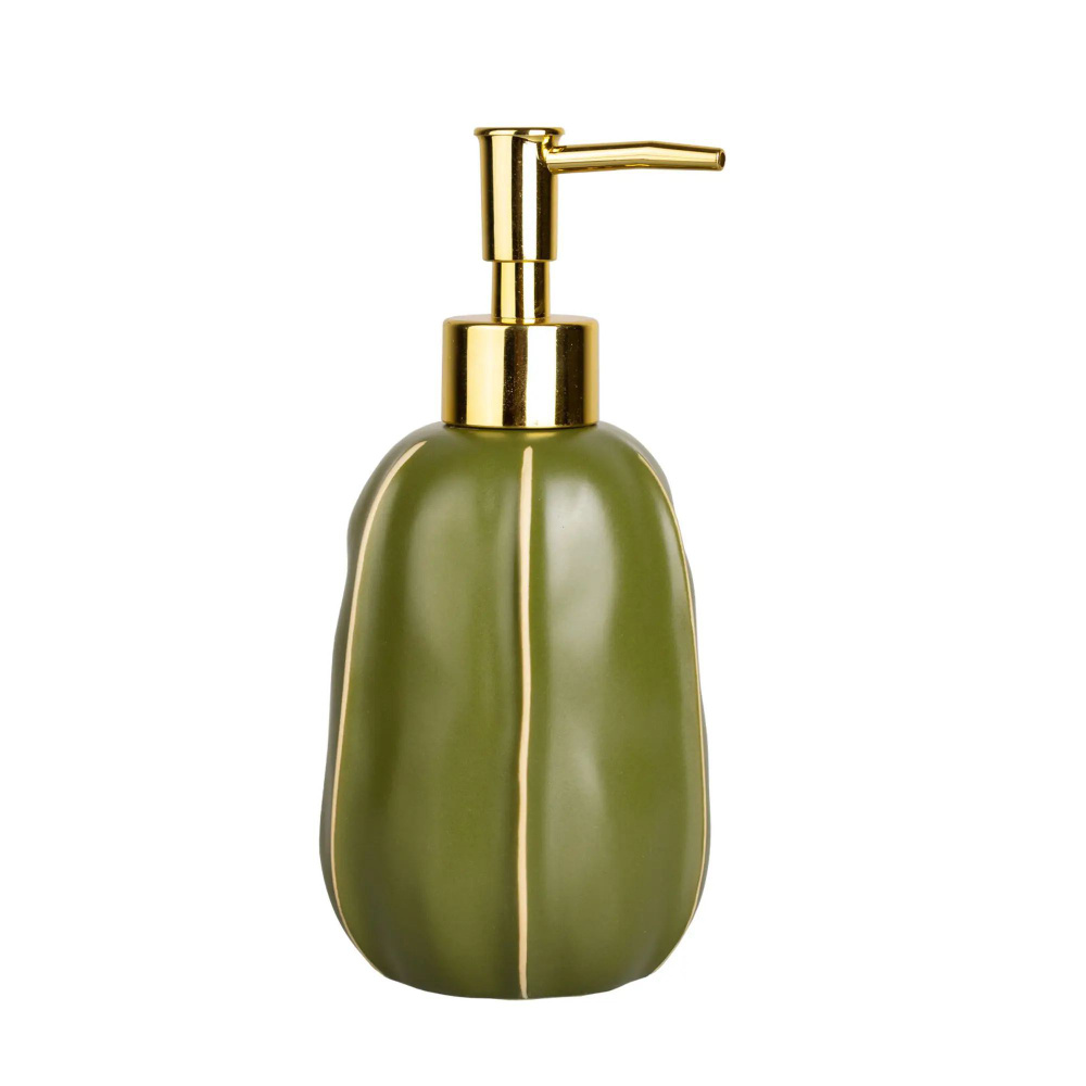 Дозатор для жидкого мыла Аквалиния Агава керамика цвет зеленый  #1