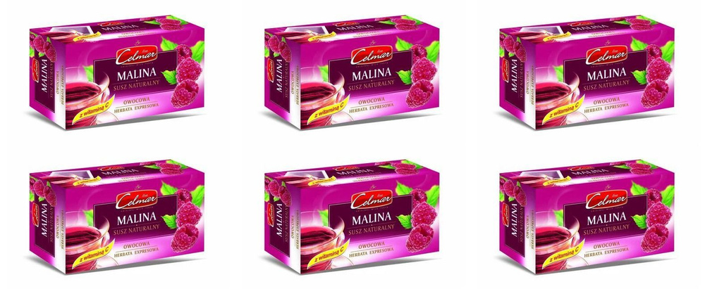 CELMAR Чай Fruit tea Raspberry 20 пакетиков , 6 уп #1