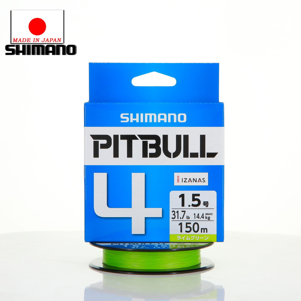 Шнур Shimano PL-M54R Pitbull 4 150m #1.5 Lime Green #1