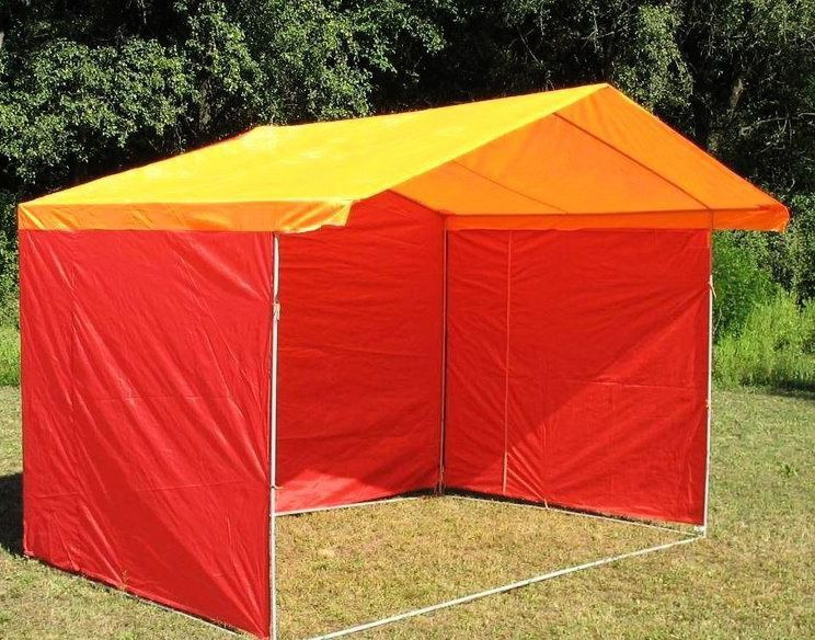 Торговая палатка 2х2 красно-желтая D-25мм #1