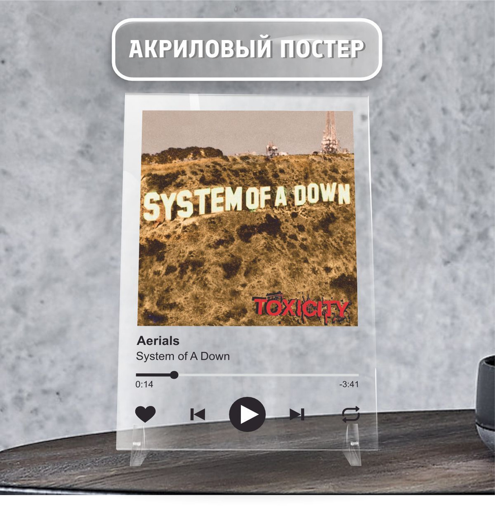 Spotify Спотифай постер интерьерный System of A Down - Aerials 20х14 #1