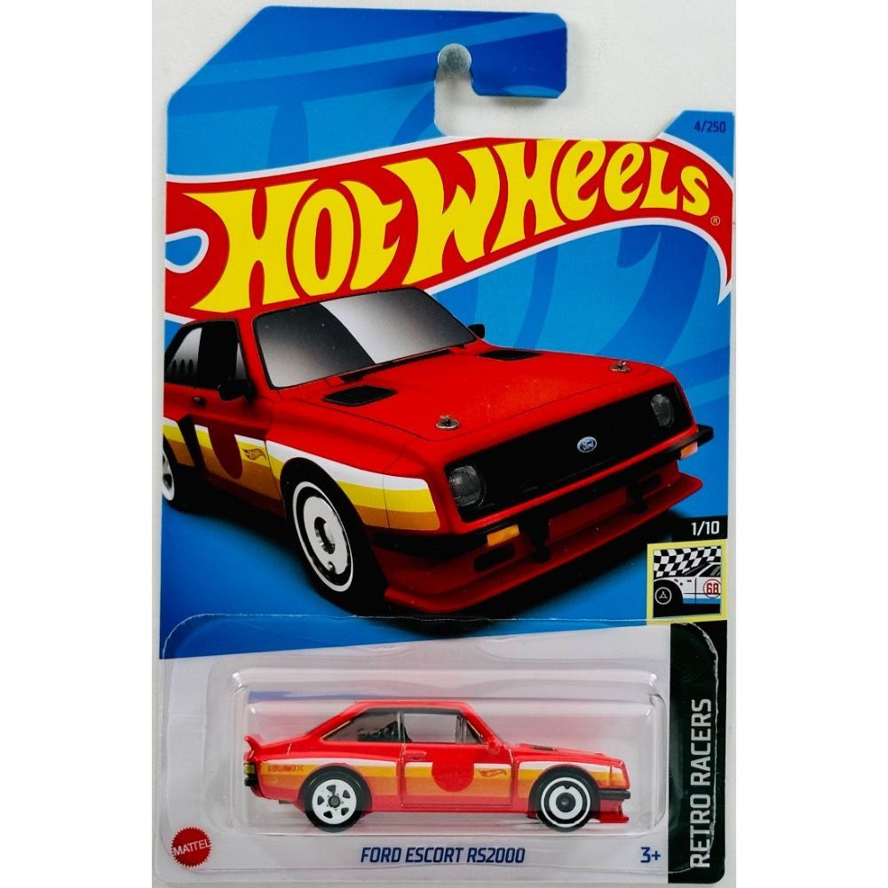 HKJ77 Машинка металлическая игрушка Hot Wheels коллекционная модель FORD ESCORT RS200 красный  #1