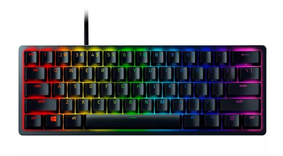 Razer Клавиатура проводная Клавиатура Razer Huntsman Mini, Black, USB, Clicky Optical Switch  #1