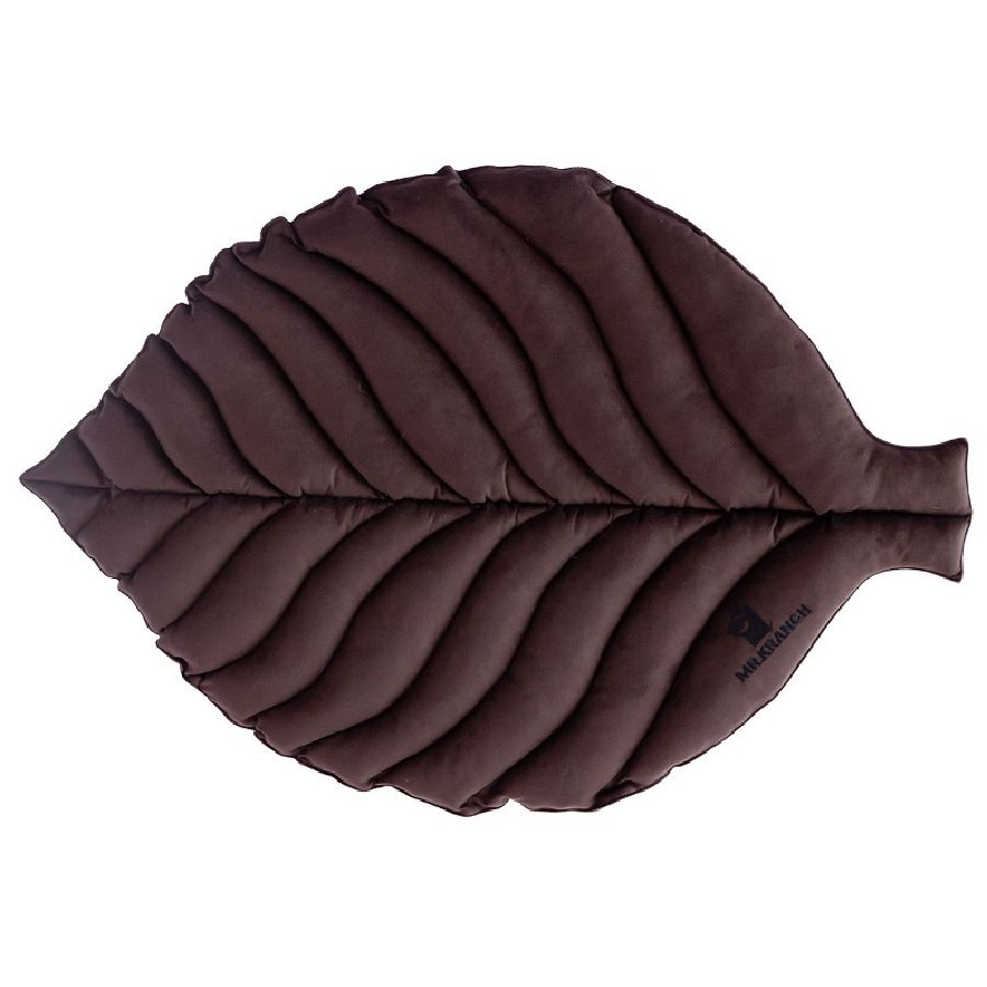 Лежанка для собак Mr.Kranch листик, 90х65х5 см, коричневая #1