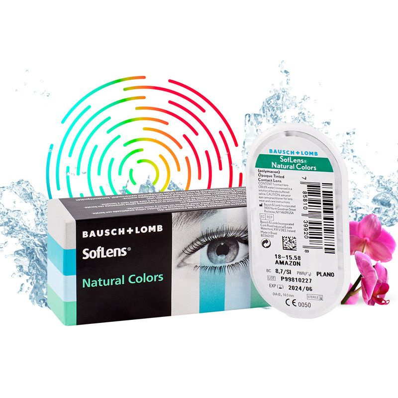 Цветные контактные линзы Bausch + Lomb SofLens Natural Colors 2 штуки -1.50 / 14.2 / 8.7 ежемесячные #1