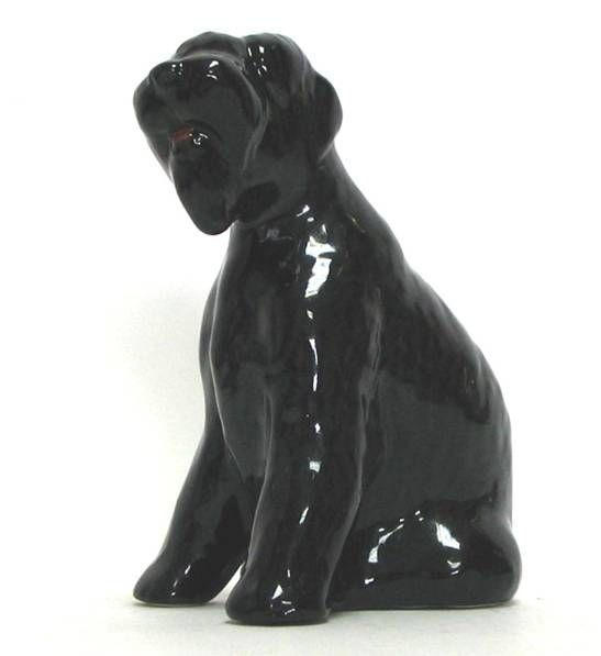 Черный терьер статуэтка собаки из фарфора #1