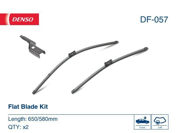 DENSO Комплект бескаркасных щеток стеклоочистителя, арт. DF-057, 65 см + 58 см  #1