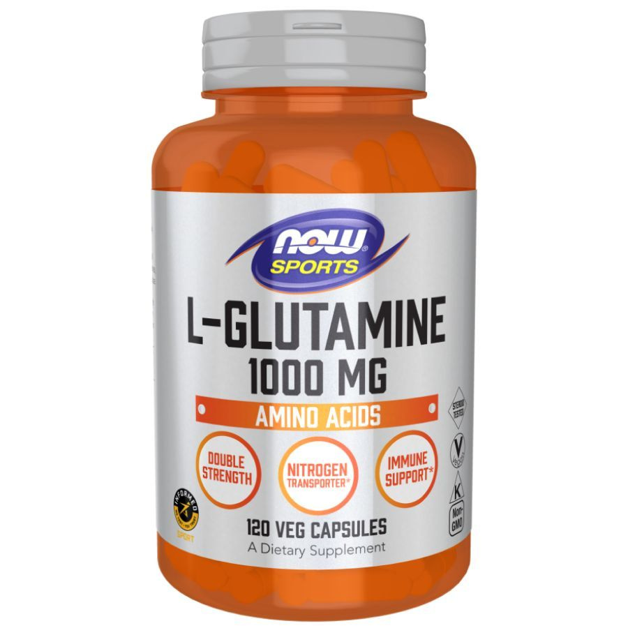 2 УПАКОВКИ! Аминокислота л-глутамин в капсулах NOW L-Glutamine 1000 мг 120 капсул  #1