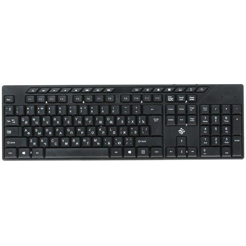 Клавиатура проводная DEXP K-502BU, мембранная, клавиш - 119, USB, черная  #1