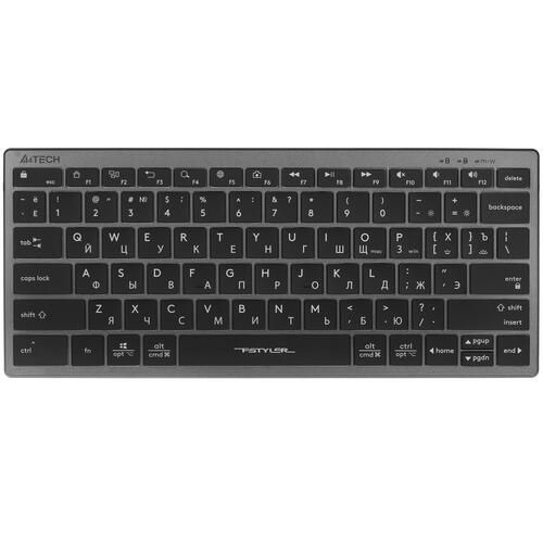 Клавиатура проводная A4Tech Fstyler FX61, ножничная, клавиш - 78, USB, серая  #1