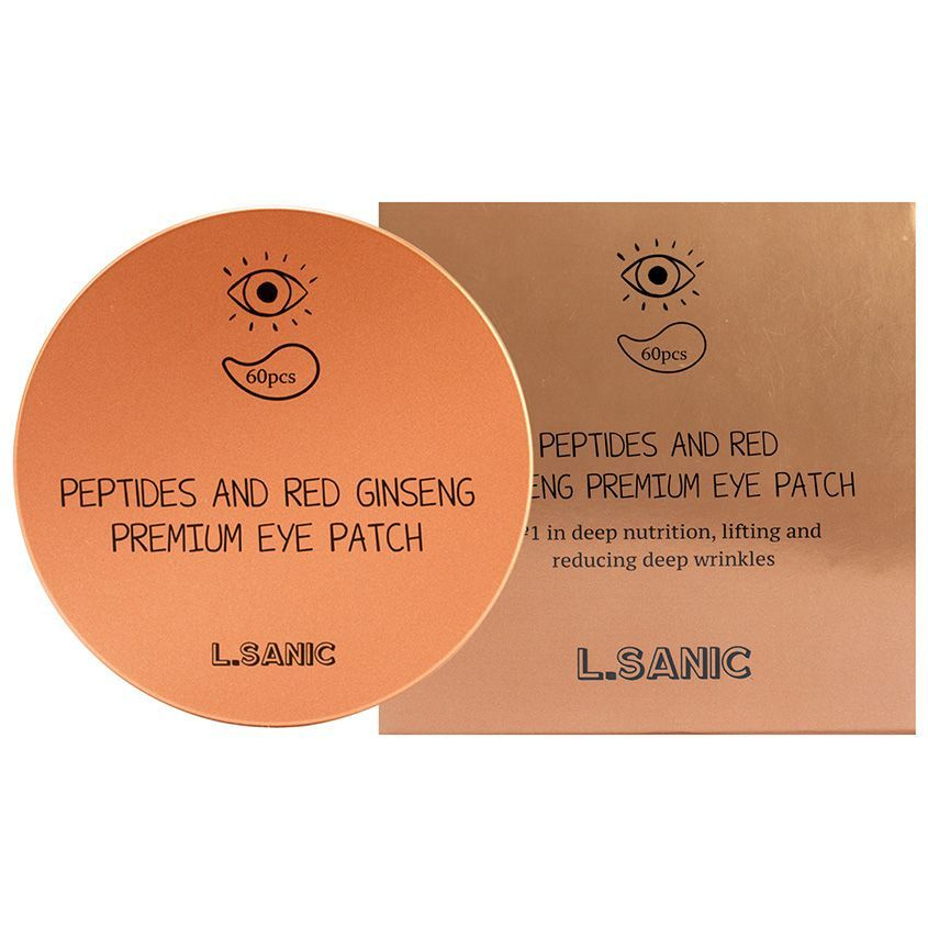 L.SANIC Патчи для глаз гидрогелевые с пептидами и экстрактом красного женьшеня (Peptides And Red Ginseng #1