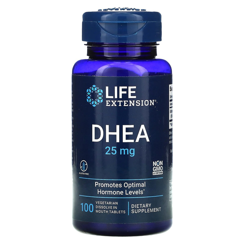 ДГЭА (дегидроэпиандростерон) Life Extension DHEA 25 мг 100 таблеток для рассасывания  #1