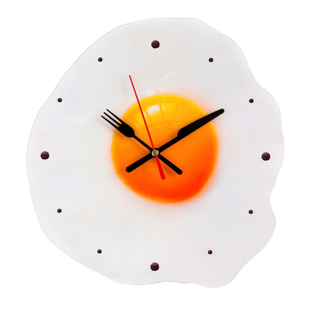 Настенные часы "Яичница", 25 см х 26 см #1