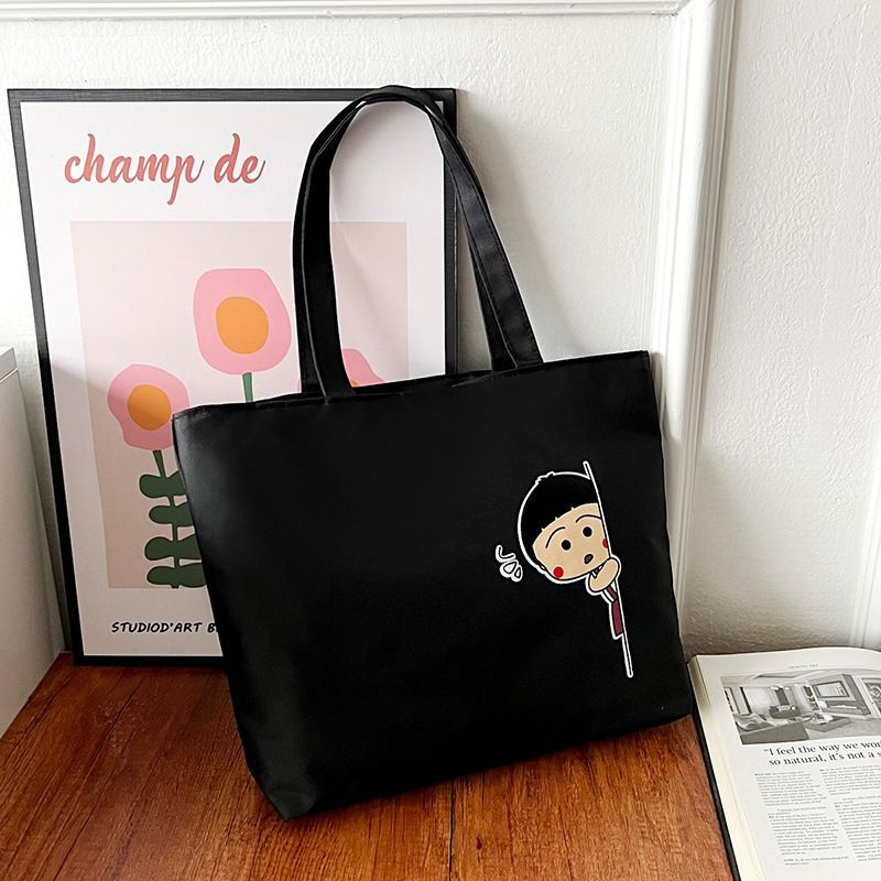 Женская сумка на плечо, сумка шоппер, эко сумка черная #1