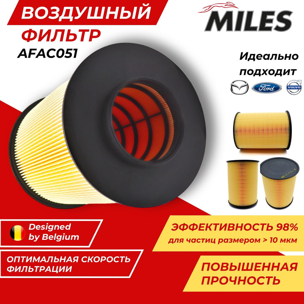 MILES Фильтр воздушный Пылевой арт. AFAC051, 1 шт. #1