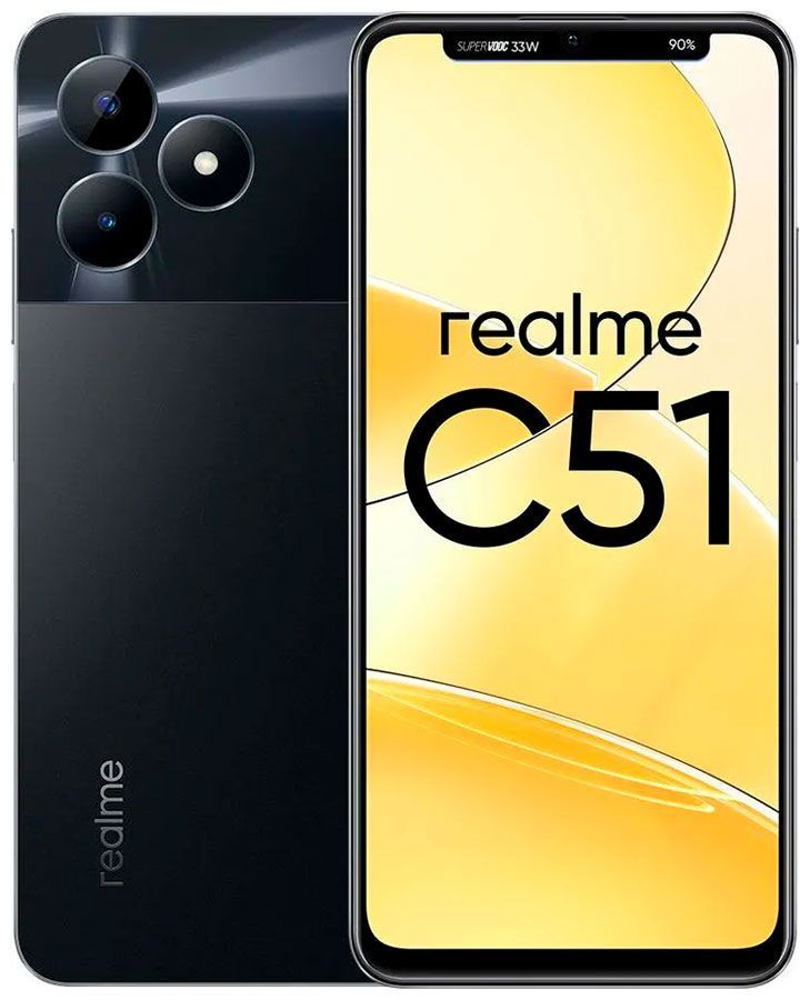 realme Смартфон C51 (RMX3830) 128Gb 4Gb черный 4/128 ГБ, черный #1