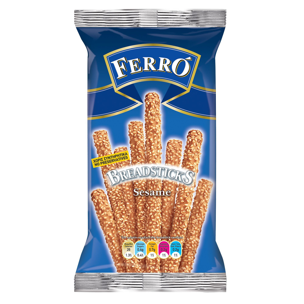 Ferro Палочки хлебные с кунжутом 110г, Греция #1