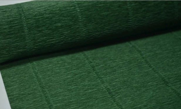 Бумага гофрированная простая, 180гр 561 темно-зеленая Cartotecnica Rossi (Италия)  #1