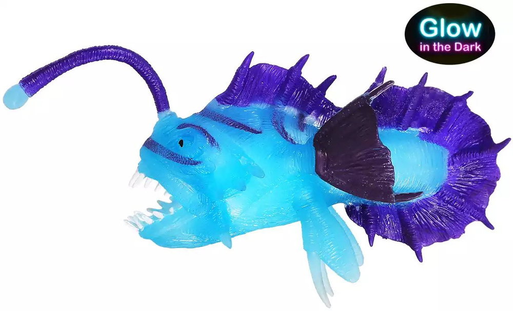 Детская игрушка рыбы в виде Глубоководного удильщика, светящегося в темноте W6328-58 Я играю в зоопарк #1