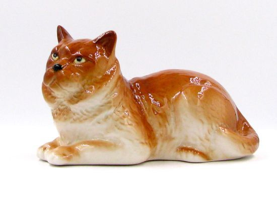 Фарфоровая статуэтка Британский кот (окрас рыжий) #1