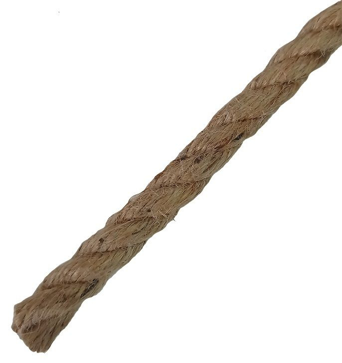 Веревка джут 8 мм цвет золотисто-коричневый, на отрез, ZR14333789  #1