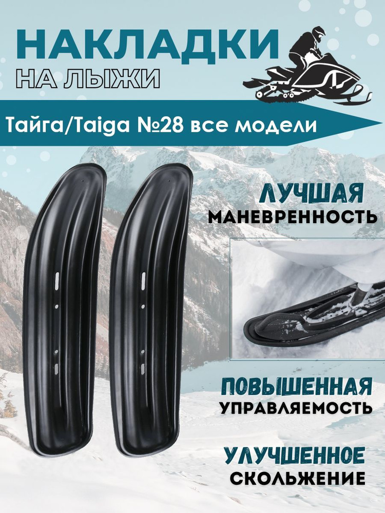 Накладки на лыжи №28 снегохода РМ Тайга (2 шт ) 1190х290х6 все модели  #1