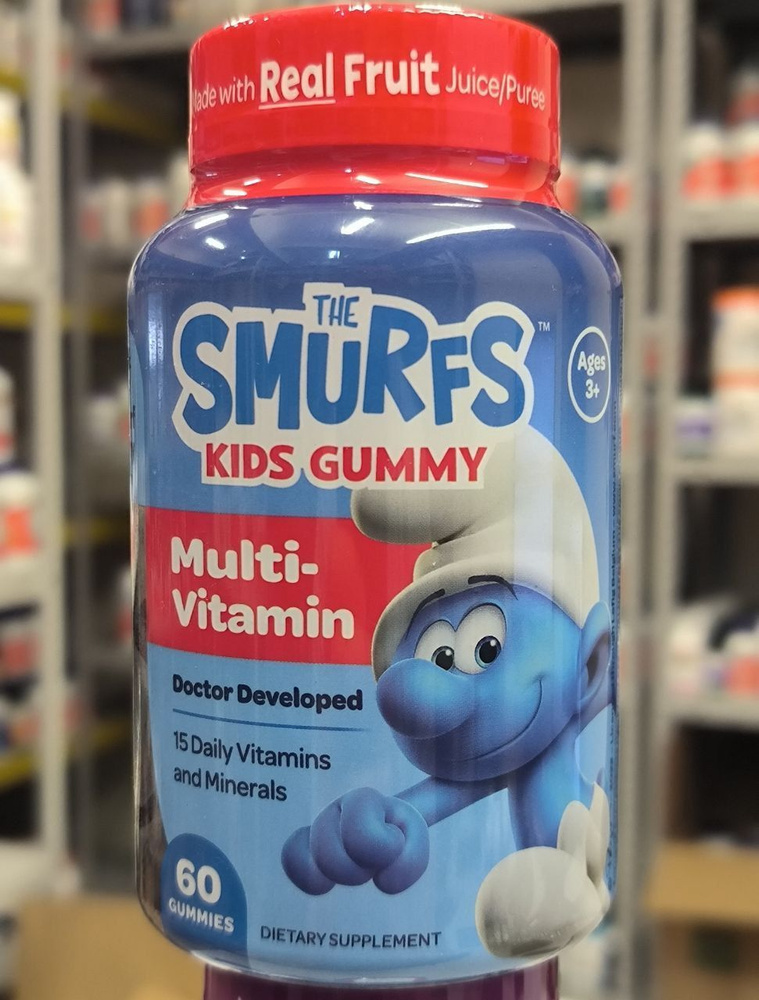 The Smurfs, Multi-vitamin, мультивитамины, для детей от 3 лет, ягодный ...