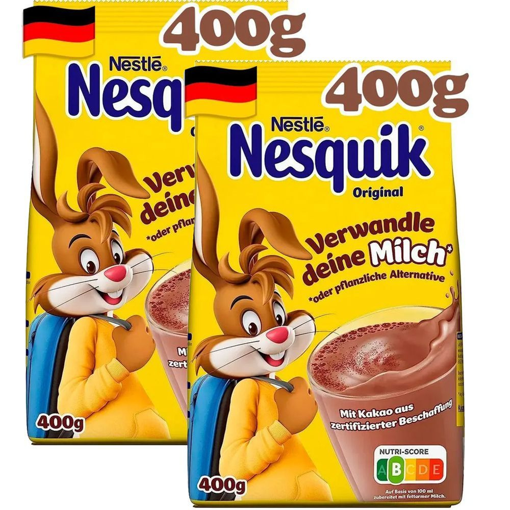 Какао-напиток быстрорастворимый Nesquik (Германия), 800 г (400 г x 2 шт)  #1