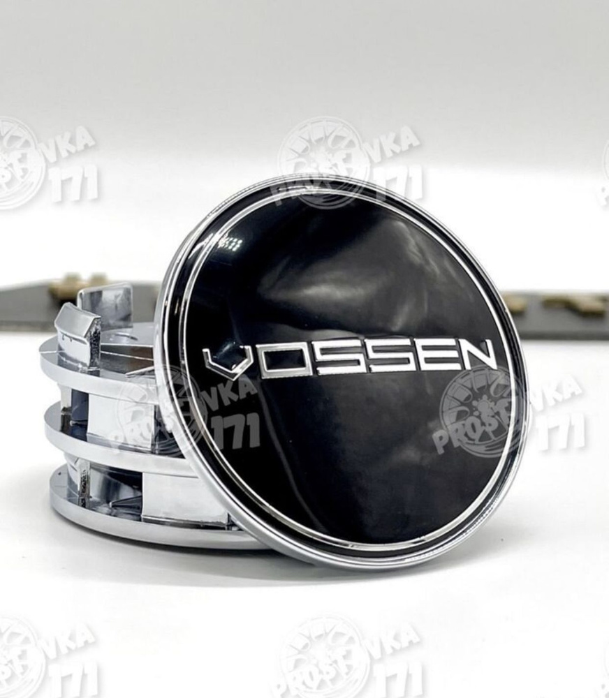 заглушка, колпачок, на литой диск колеса для Vossen 68/62мм (black)  #1