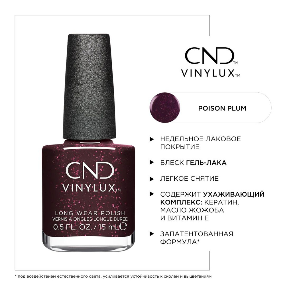 Недельное покрытие CND Vinylux POISON PLUM #1