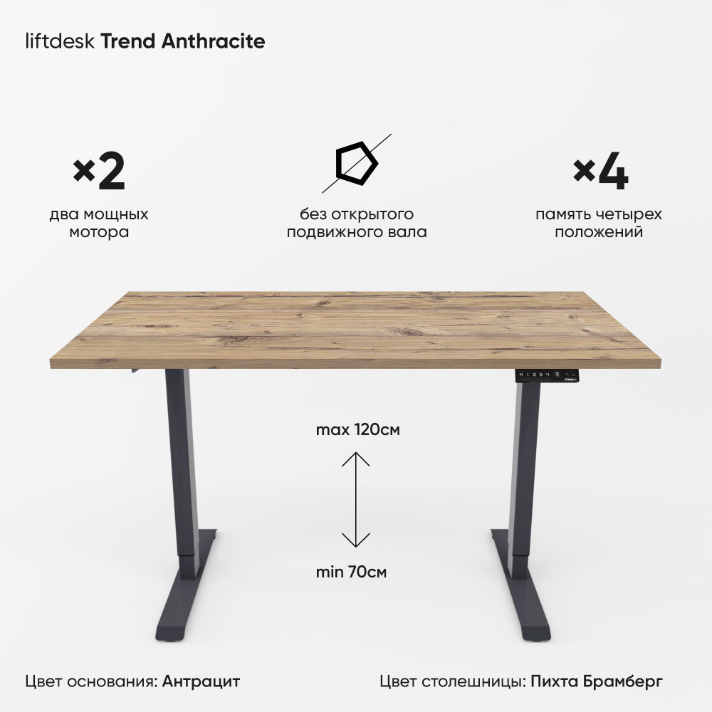 Компьютерный стол liftdesk Стол Trend, 137.9х67.6х120 см - купить по  выгодным ценам в интернет-магазине OZON (1165535107)