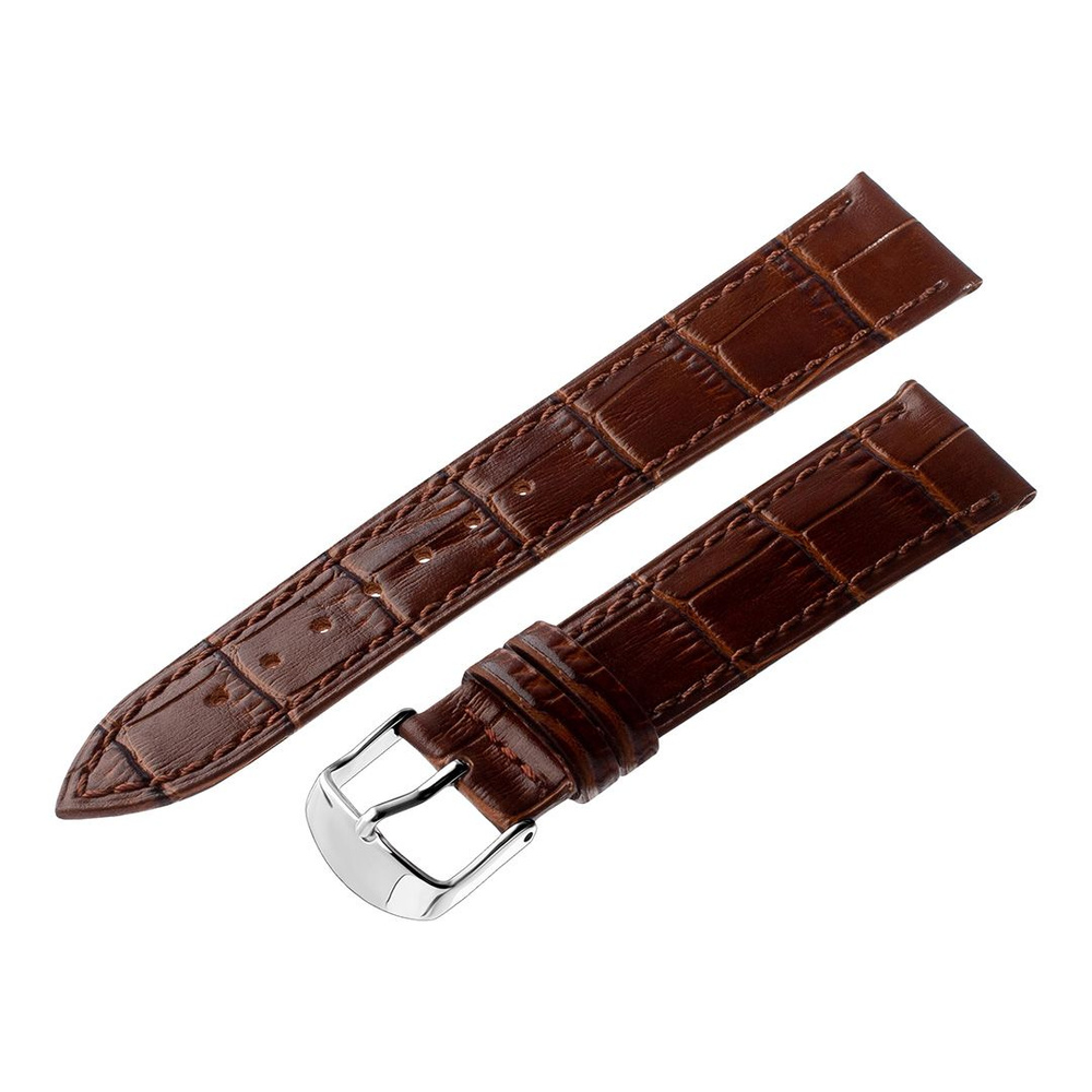 Ремешок для часов кожаный Hightone, ширина 22 мм, темно-коричневый  #1