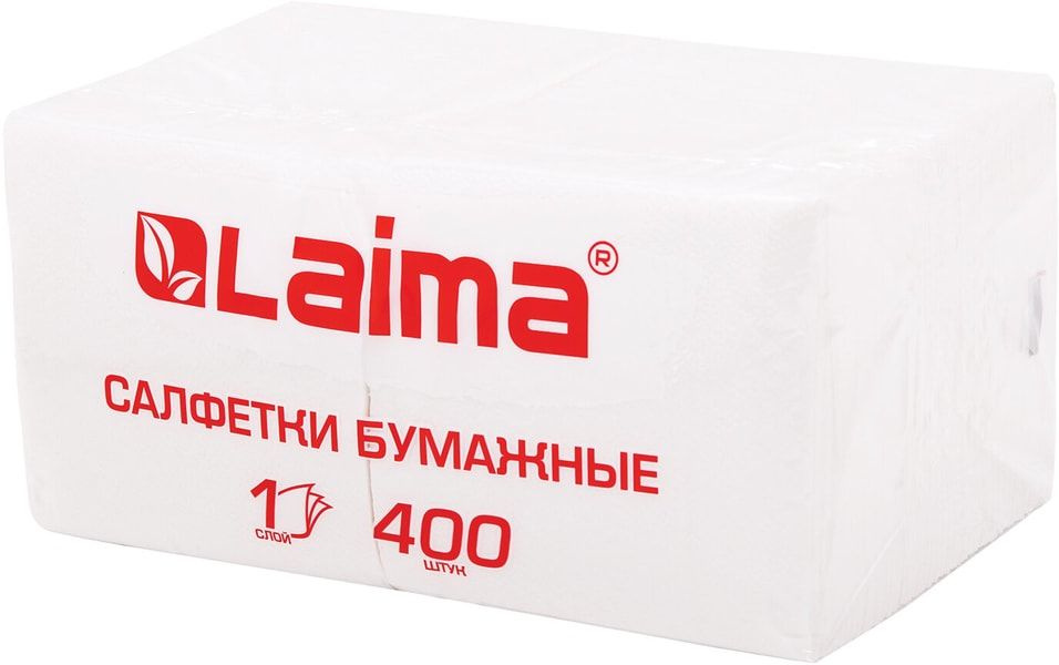 Салфетки Laima Big Pack бумажные белые 24*24см 400шт х3шт #1