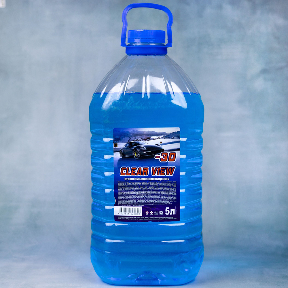 Жидкость стеклоомывателя зимняя -30С, 5 л CLEAR VIEW / Незамерзайка для автомобиля / Омывающая жидкость #1
