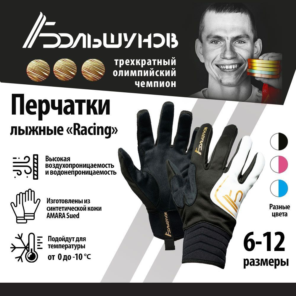 Перчатки Александр Большунов Racing #1
